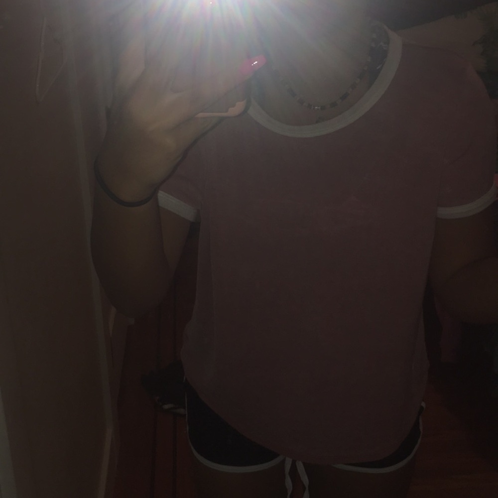 american eagle pink shirt womens. size SMALL